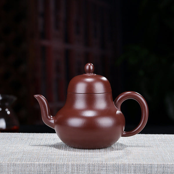 Yixing Purple Clay Teapot Siting Purple Cinnabar Sand Handmade Factory Direct Sales Yixing Teapot Gift