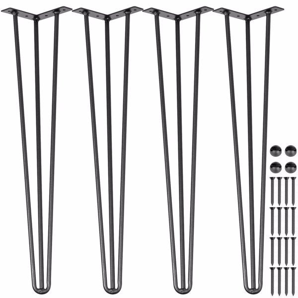 24 Inch Heavy-duty Hair Clip Table Leg 4-piece Set, Not Shipped On Weekends, Prohibited From Sale On Amazon